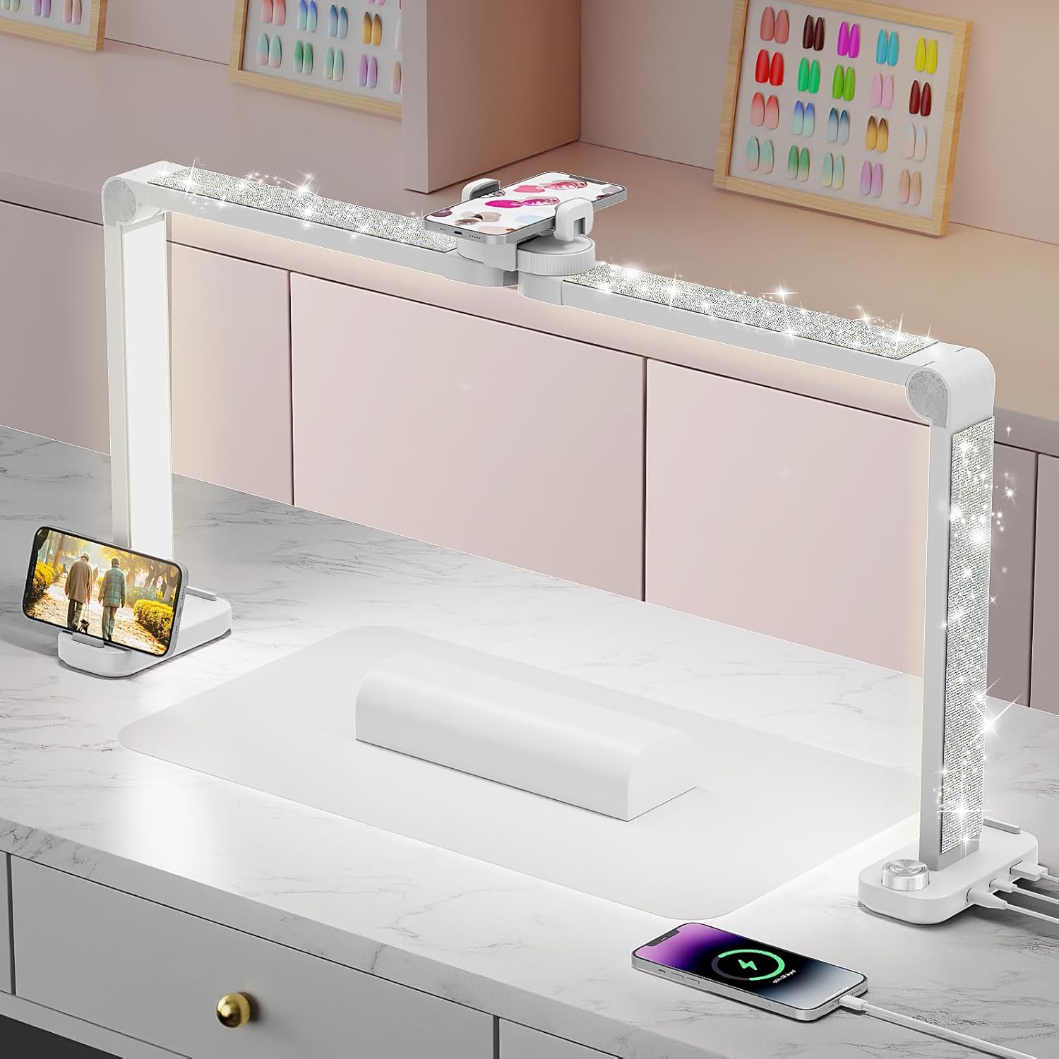 Food X - 34' Nails Tech Light mit Telefonhalterung,