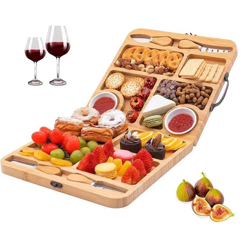 Food Platter Snacks - Faltbares Käsebrett, Tragbares Hand-Schneidebrett für Obst,