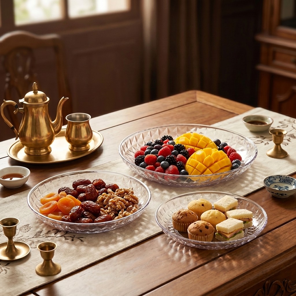 Klare Kunststoff-Servierplatte – Food Platter Snacks Bewertung und Preis
