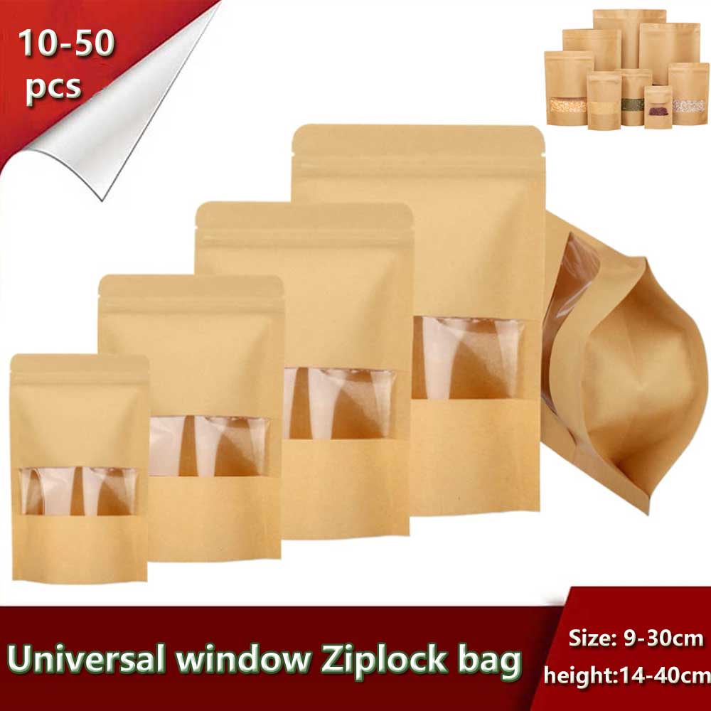 10–50 Stück Kraftpapier-Fenste – Food Or Snacks Bewertung und Preis