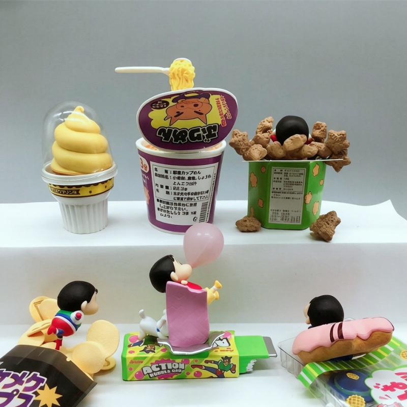 Auf Lager: Re-ment Crayon Shin – Food Snacks Packaging Bewertung und Preis